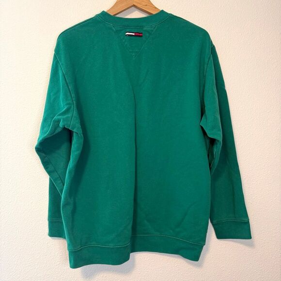Vintage 90s Tommy Hilfiger Green Sweatshirt Size Large - Picture 7 of 8